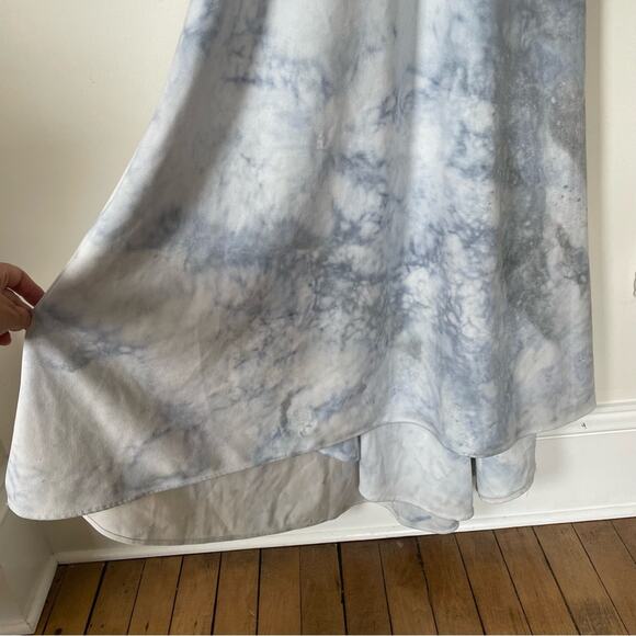 BHLDN Custom Blue and White Hand Dyed  Tie Dye Jones Dress Mermaid Bridal Gown 0 - Picture 9 of 15